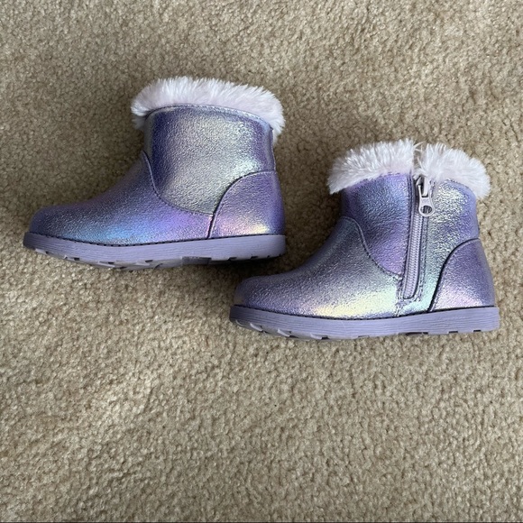 Cat & Jack Purple Iridescent Boots - Picture 4 of 6